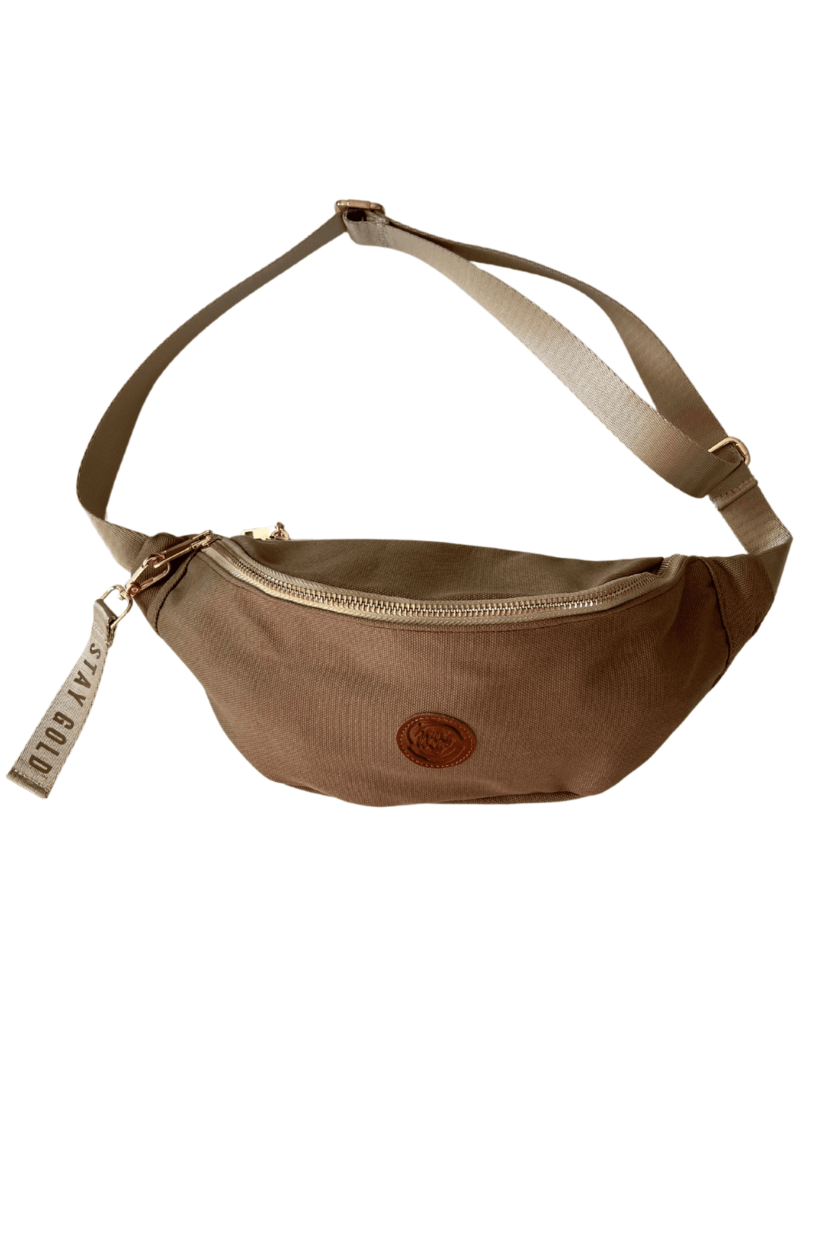 Stay Gold Kanvas Bel Çantası – Kahverengi