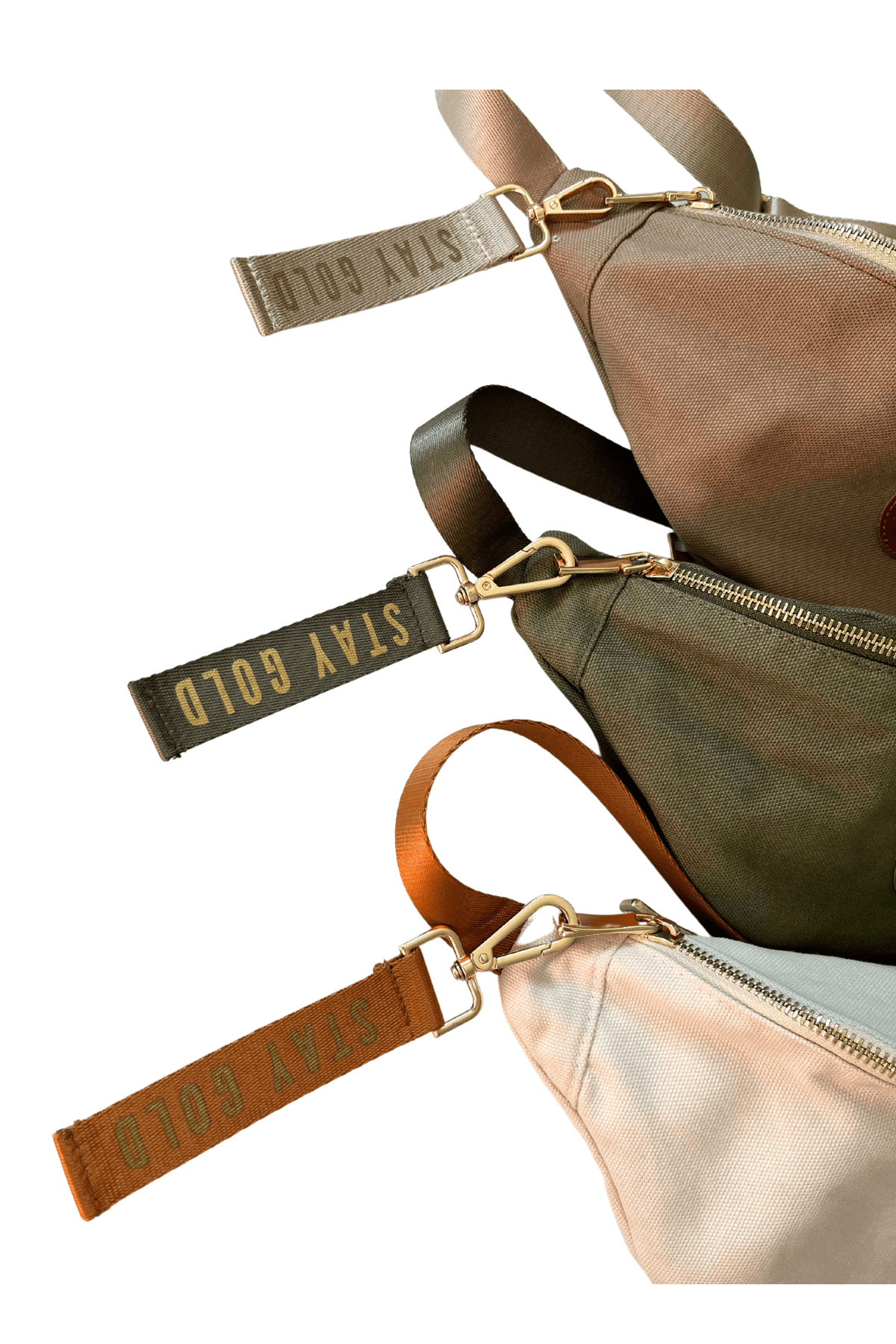 Stay Gold Kanvas Bel Çantası – Kahverengi