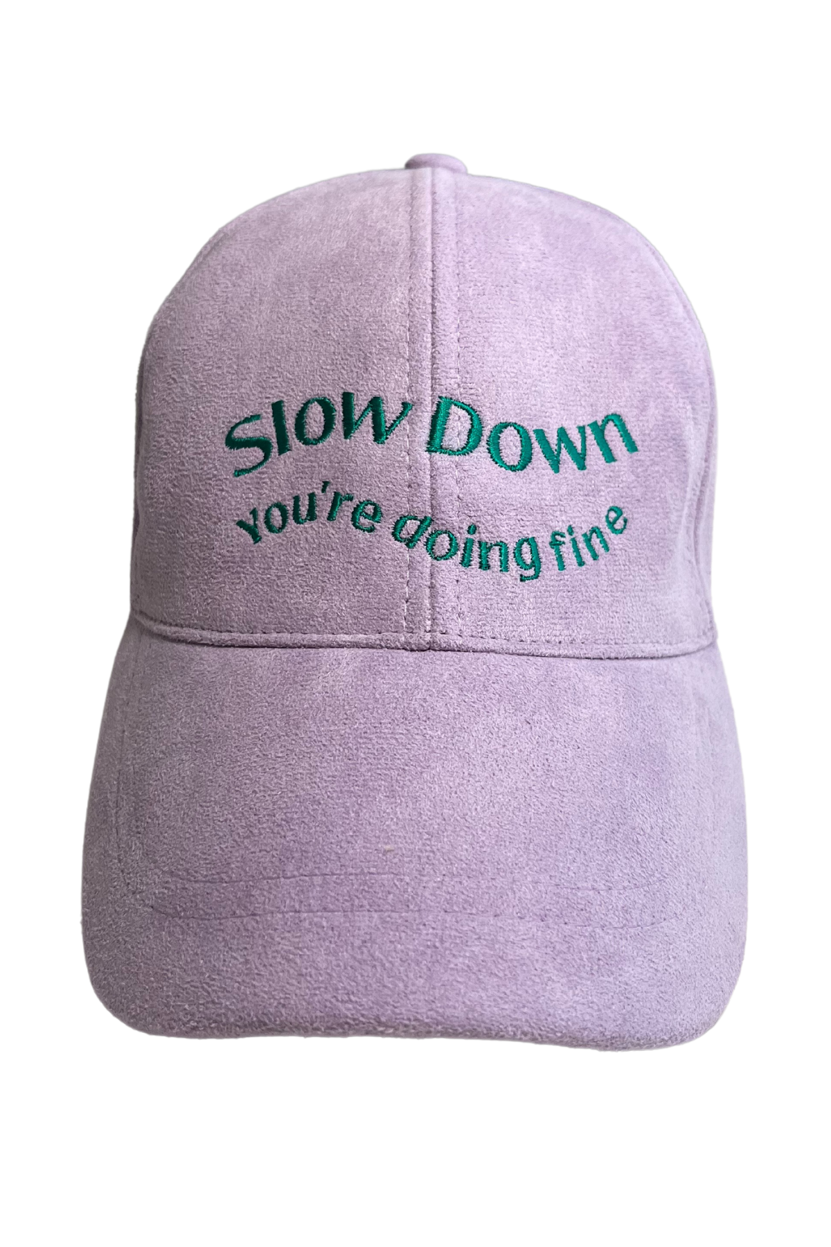 Slow Down Süet Nakışlı Beyzbol Şapka - Lila