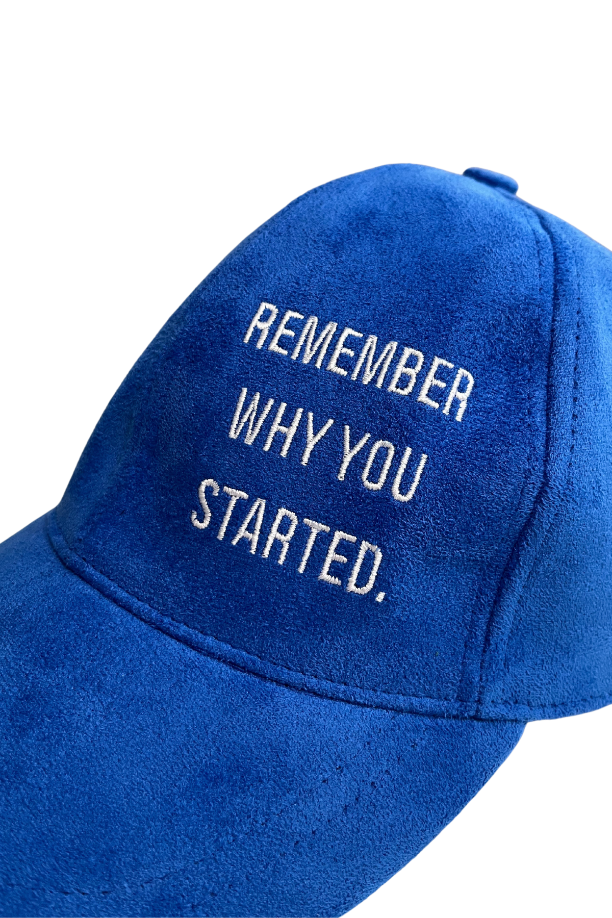Remember Süet Nakışlı Beyzbol Şapka - Mavi