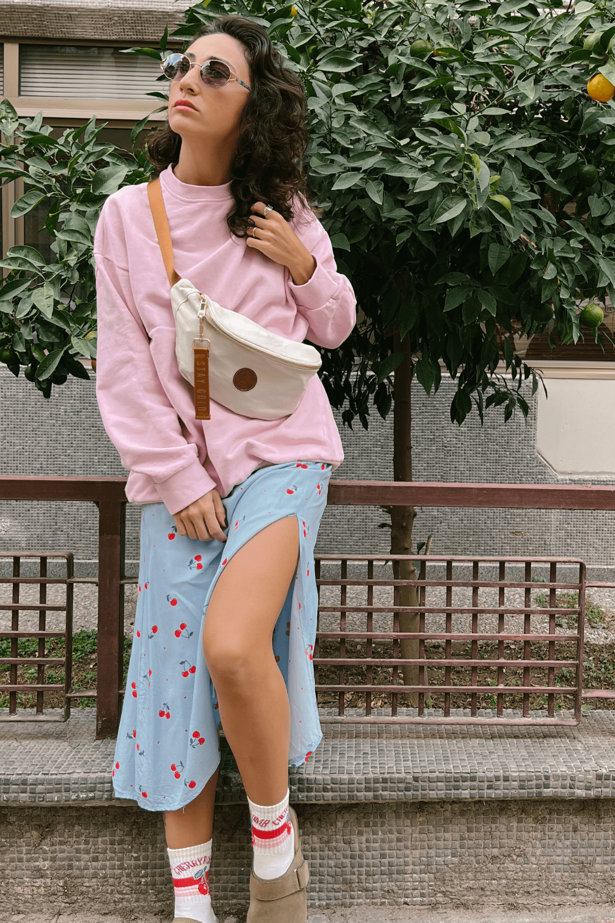 Stay Gold Kanvas Bel Çantası - Bej