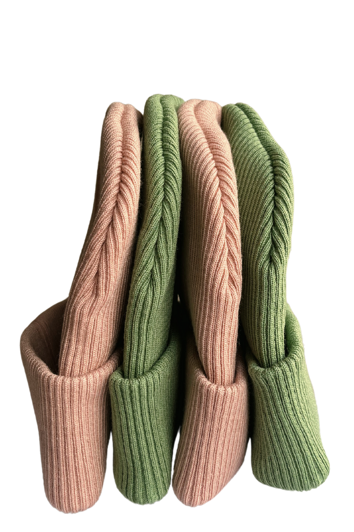 Moka Pot & Coffee Cup Yeşil Kışlık Nakışlı Yumuşak Triko Bere