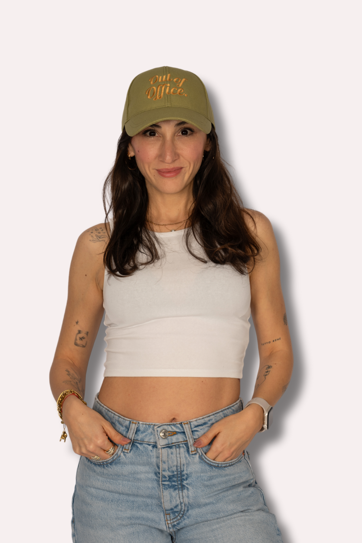 Out Of Office Haki Yeşil Kanvas Kep Şapka