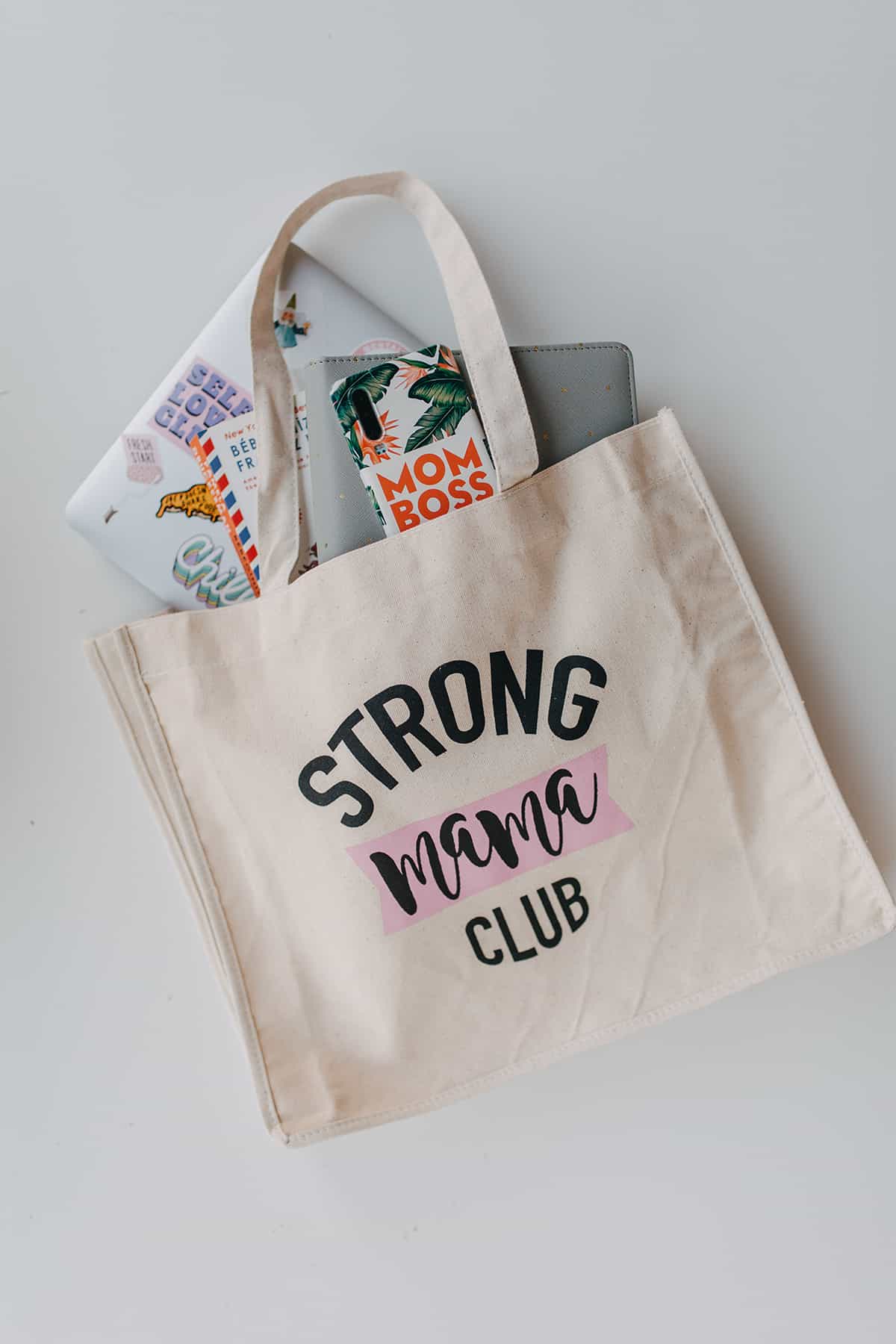 Strong Mama Club Kanvas Anne Çantası