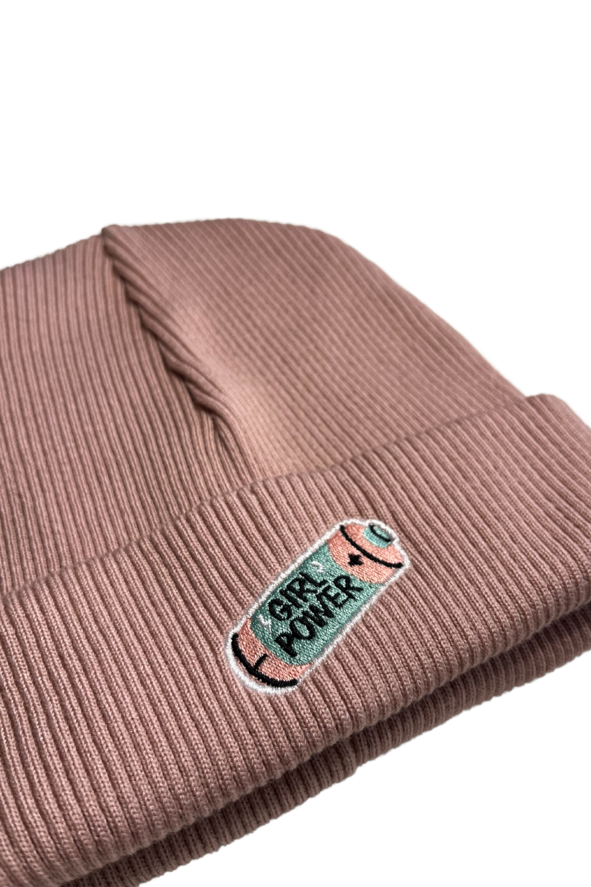 Girl Power Pembe Kışlık Nakışlı Yumuşak Triko Bere